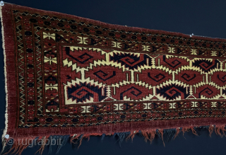 Antique Turkmen Saryk Torba Face and very fine condition. Great Saturated Natural Colors and All Wool. Size - ''139 cm x 43 cm'' turkmansilver@gmail.com         