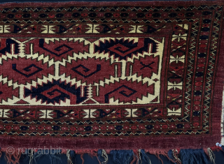 Antique Turkmen Saryk Torba Face and very fine condition. Great Saturated Natural Colors and All Wool. Size - ''139 cm x 43 cm'' turkmansilver@gmail.com         