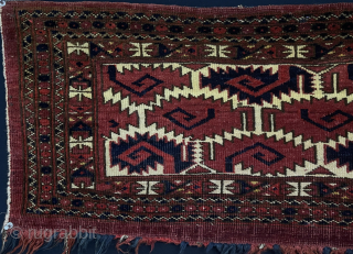 Antique Turkmen Saryk Torba Face and very fine condition. Great Saturated Natural Colors and All Wool. Size - ''139 cm x 43 cm'' turkmansilver@gmail.com         