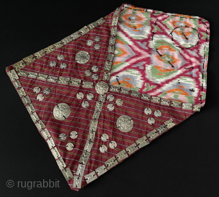 Ethnic Traditional Turkmen - Tekke Tribe Vanity bag with Alphaka - (German Silver) Size - ''32 cm x 36 cm - Lenght : 55.5 cm. turkmansilver@gmail.com       