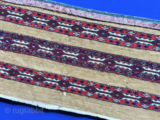 Turkmen - Yomud wool torba. Size : (39.5'' x 12'') - (''100 cm x 30 cm''). turkmansilver@gmail.com                