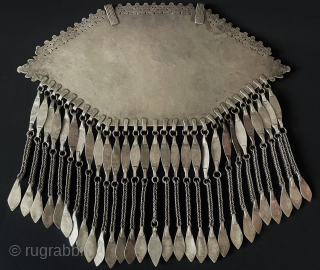 Central - Asian Antique Turkmen Tekke Tribe Silver Gonchuk Necklace Fine Gilded with Carnelian Size - ''31.5 cm x 33.5 cm'' - Weight : 832 gr. Circa - 1900 or earlier turkmansilver@gmail.com 