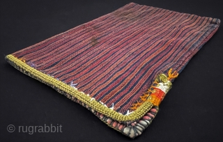 Antique Turkmen Traditional Little Pouch & Money Bag. Size - ''22 cm x 13.5 cm''                  