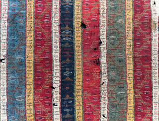 Anatolian - Sivas Gurun Wool Shawl. Circa - 1900 or earlier. Size - ''110 cm x 103 cm'' turkmansilver@gmail.com.              