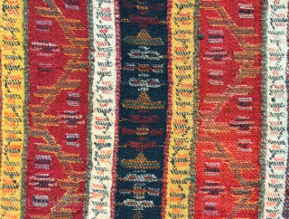 Anatolian - Sivas Gurun Wool Shawl. Circa - 1900 or earlier. Size - ''110 cm x 103 cm'' turkmansilver@gmail.com.              