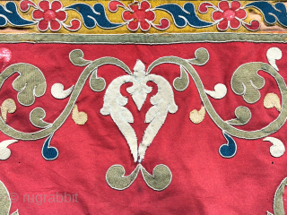 Antique İndian broadcloth wool applique hanging. Circa - 1900 or earlier. turkmansilver@gmail.com                     