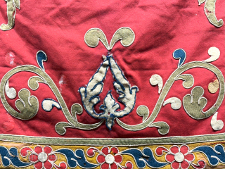 Antique İndian broadcloth wool applique hanging. Circa - 1900 or earlier. turkmansilver@gmail.com                     