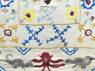 Tajikistan Silk Embroidered Bridal Wedding Veil. Size - ''72 cm x 73 cm'' turkmansilver@gmail.com.                   