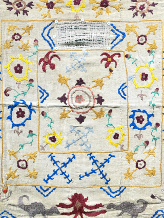 Tajikistan Silk Embroidered Bridal Wedding Veil. Size - ''72 cm x 73 cm'' turkmansilver@gmail.com.                   