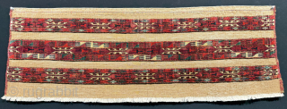 Antique Turkmen - Yomud natural colors torba. Size - 41.5'' x 14'' - ''105 cm x 35 cm'' turkmansilver@gmail.com              