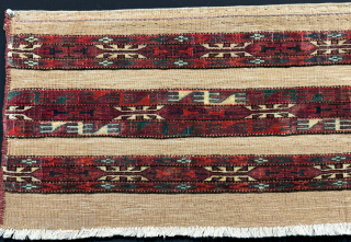 Antique Turkmen - Yomud natural colors torba. Size - 41.5'' x 14'' - ''105 cm x 35 cm'' turkmansilver@gmail.com              