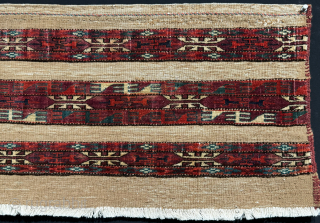 Antique Turkmen - Yomud natural colors torba. Size - 41.5'' x 14'' - ''105 cm x 35 cm'' turkmansilver@gmail.com              
