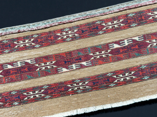 Antique Turkmen - Yomud natural colors torba. Size - 41.5'' x 14'' - ''105 cm x 35 cm'' turkmansilver@gmail.com              