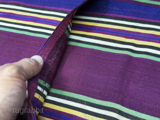 Azerbaijan silk jajim mini double bag & saddle bag. All silk woven kilim bag. Amazing saturared natural colors. Size - 23'' x 10.5'' - ''58 cm x 26 cm'' turkmansilver@gmail.com.   