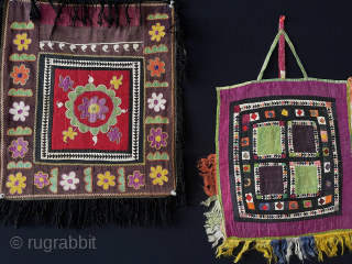 #1 - Antique Uzbekistan Lakai Silk Embroidered Aina Khalta & Wall Hanging Decoration. İt is All Fine Silk Embroidered on Cotton. İt is Top Condition. #2 - Traditional Uzbekistan Patchwork Bag &  ...