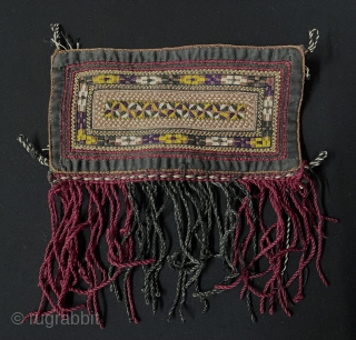 Antique A set of Turkmen Silk Embroidered Talisman Amulet Hanging Decor. Size -
# 15 cm x 16 cm - # 13 cm x 14 cm. turkmansilver@gmail.com.       