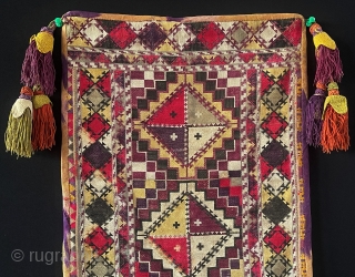 Antique Uzbekistan Lakai Silk Embroidered Wall Hanging Decorative & Aina Khalta with Silk Tassels. Size - ''29 cm x 45 cm'' - Tassels : ''15 cm x 10 cm''    