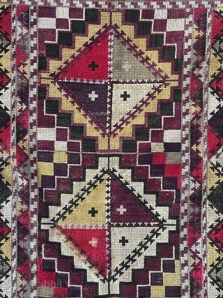 Antique Uzbekistan Lakai Silk Embroidered Wall Hanging Decorative & Aina Khalta with Silk Tassels. Size - ''29 cm x 45 cm'' - Tassels : ''15 cm x 10 cm''    
