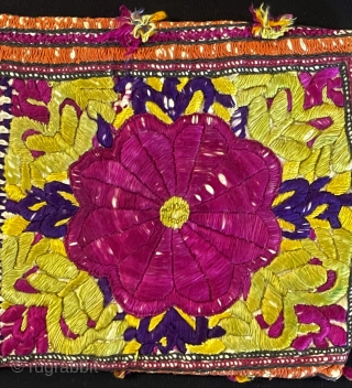 Afghanistan Tribal Silk Embroidered Double-Sided Little Pouch & Small Bag All Natural Colors. Size - ''19.5 cm x 14 cm''             