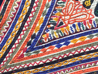 İndia block printed and quilted ceremonial YAK or Camel saddle cover. Size : 71'' x 51'' - 180 cm x 130 cm'' turkmansilver@gmail.com.          