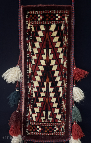 Antique Turkmen - Yomud Pile Spindle Bag & İğsalyk. Finely woven with great wool and colors. It is all fine wool weaving. It is in good condition.  Size - ''50 cm  ...