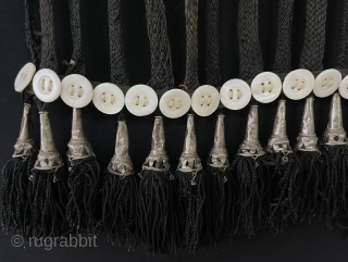Uzbekistan Traditional Silver Hair Decoration with Coral & Wall Hanging Decoration. Size - ''49 cm x 35 cm'' turkmansilver@gmail.com              