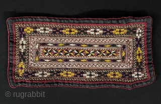 Antique Turkmen Silk Embroidered Hanging Decoraive with Beads. Size - # 1 - 21 cm x 5.5 cm - Beads : 3.5 cm - # 2 - ''19 cm x 9 cm''  ...