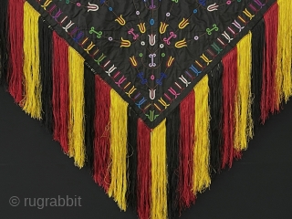 Turkmen Tribal Silk Embroidered Wall Hanging Decoration & with Silk Tassels. Fine Silk Embroidery Home Hanging Accessories. Excellent Condition! Size - ''170 cm x 87 cm'' - Tassels : 30 cm. turkmansilver@gmail.com 