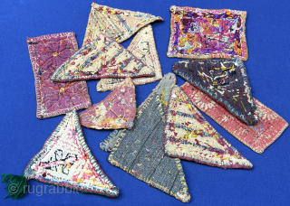 Antique Central Asian Group of Talismanic Amulets. (12 pieces). turkmansilver@gmail.com                       