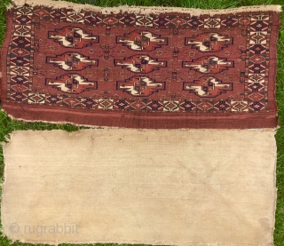 Yomud, Karadashli Torba. Great natural dyes and nice tall size: 46 cm x 106 cm.                  