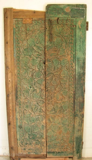  WOOD003  Wood Door, Pakistan, 19th Century or Earlier, 75" x 36.5, Central Carved Panels: 66" x 27.5"  

Never seen another pair of doors like these and I spent over  ...