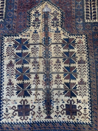Good old Baluch with silk ca 1880 size 103 x 133
Similar example in the V&A                  
