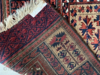 Here is a lovely antique camel ground Baluch prayer rug ca 1880.   Super soft camel wool field very finely knotted  187 k p s I ( 11 horizontally 17  ...