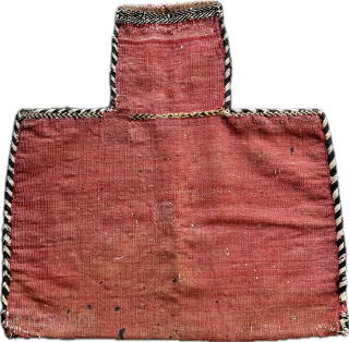  here is a very nice antique sumac technique afshar salt bag ca 1880. Size is 68 x 69 cm a large genuine example. Signs of use and couple of small old  ...