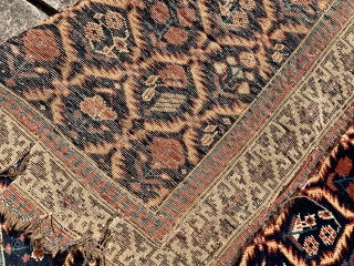 here is a lovely early 19 c shirvan rug around 200 years old.  Size 153 x 102 cm.  Beautiful floral lattice design very fine field is in pretty good  ...