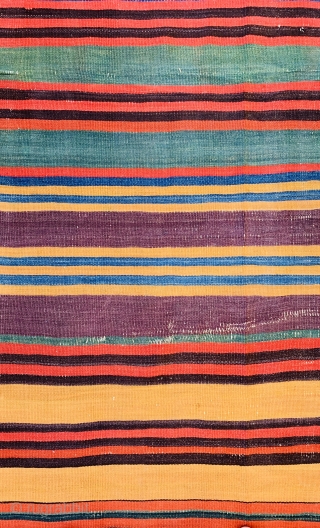 If colour is king this one rules !
Antique Mujur Kelim ca 1800 complete length and width                 