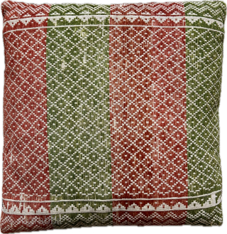 beautiful antique early 19 c Swedish tapestry (flamskvav) square with annunciation scene. Size 44 x 43 cm these are more common in longer size double this length.  Back is antique but  ...