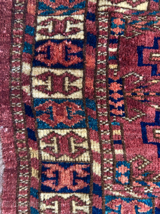 Two nice small early Tekke mafrash I have available.  Both ex Marsh collection and with rare borders.   All wool natural dyes around mid 19 c
lloydandy@hotmail.com     