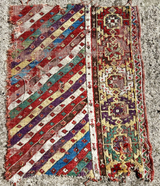 Early 19 c Anatolian fragment with amazing colours and wool.  Bargain
lloydandy@hotmail.com                     
