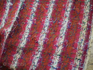 complete antique shawl from Kirman Persia much finer than average mid 19C size is 95 x 90 cm  great colour. Selvedges to sides and white lines in weave to indicate top  ...