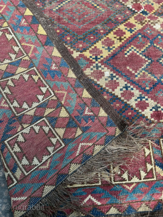 Cool antique Ersari carpet size 275 x 166 cm. I don’t remember seeing so many camels on a carpet before. Available