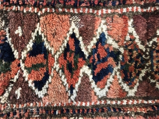 Weird and wonderful Baluch trapping 19 c all wool good colours                      