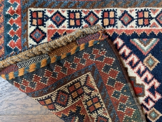 superb pair of antique Luri saddle bags with original backs excellent condition great wool and colours each approx 109 x 58 cm           