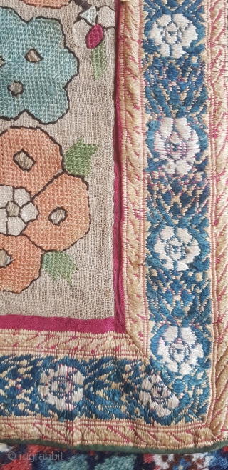 fresh in a lovely Ottoman Bokche (square wrapping cloth ) made up a long time ago from two large towel ends. Old backing cloth and even the edging is antique.  Beautiful  ...