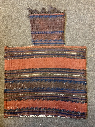 Fine antique Baluch salt bag good colours all wool original back                      