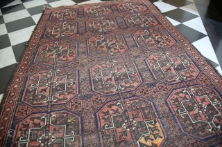 Fine antique Ersari afghan tribal rug  /// Size : 5'8"" x 3'3" or 175 x 100 cm /// A bit used /// shipment from Paris       