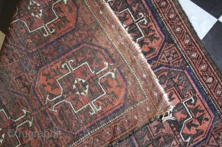 Fine antique Ersari afghan tribal rug  /// Size : 5'8"" x 3'3" or 175 x 100 cm /// A bit used /// shipment from Paris       