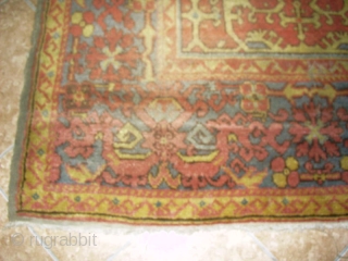 Ushak 19th. century carpet with Lotto Lorenzo motives (duduk carpet which was made in 19th. century) patrician wool with good conditions for its' age,
other caucasian carpet is possible in this price compensation  ...