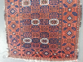 An unusual antique Baluch. All you need is a horse to wrap up the sides and its ready to ride. It measures 36 x 63 inches and is symmetrically knotted. Looking at  ...