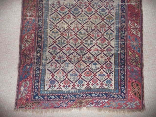  SOLD Shirvan prayer rug c.1850 ; 5ft2ins. x 2ft9ins. An early and beautiful rug.                  